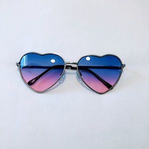 Purple & Pink Ombre Heart Shaped Sunglasses